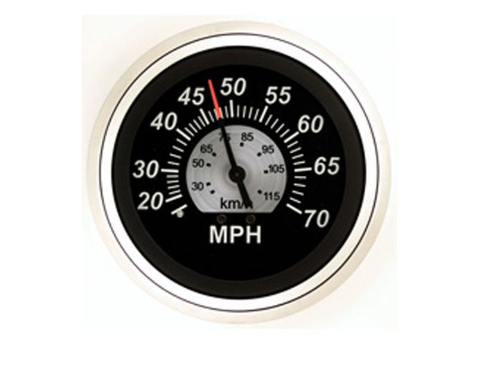 Sierra Black Sterling Series Speedometer Kit, 70 mph, Head Only | by West Marine