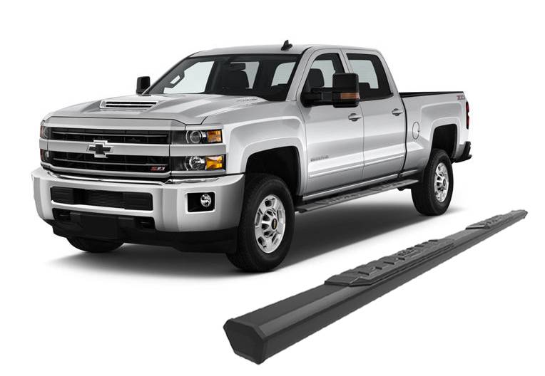 E0279 Aluminum Epic Running Boards for 2007-2019 Chevrolet Silverado 1500-2500-2500 & 2007-2019 GMC Sierra 1500-2500-3500 - Black