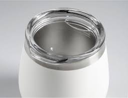 63349 8 oz Glacier Stainless Steel Glass, White