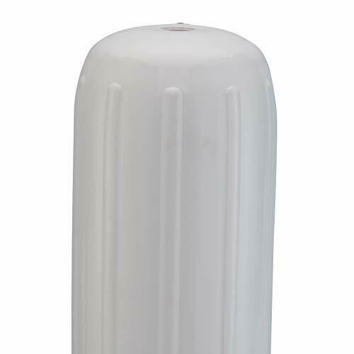 Taylor Made 1032 10 x 26 in. Big B Vinyl Boat Fender with Center Rope Inflatable, White