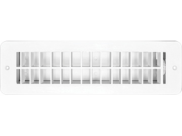 2.25 x 10 in. Plastic Dampered White Vent Register