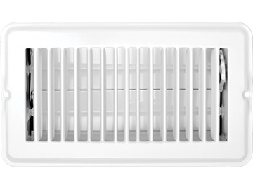 3.75 x 7.5 in. White Metal Dampered Vent Register