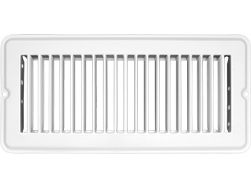 3.75 x 9.5 in. White Metal Undampered Vent Register
