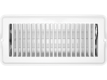 3.75 x 9.5 in. White Metal Dampered Vent Register