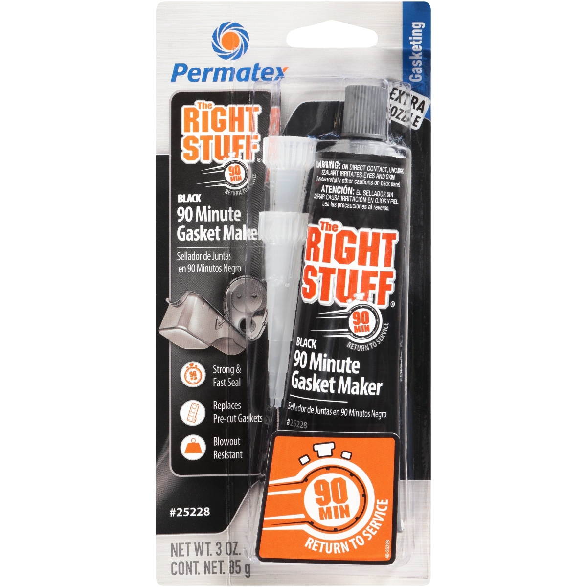 34628 Right Stuff 90 Minute Gasket Maker, Black