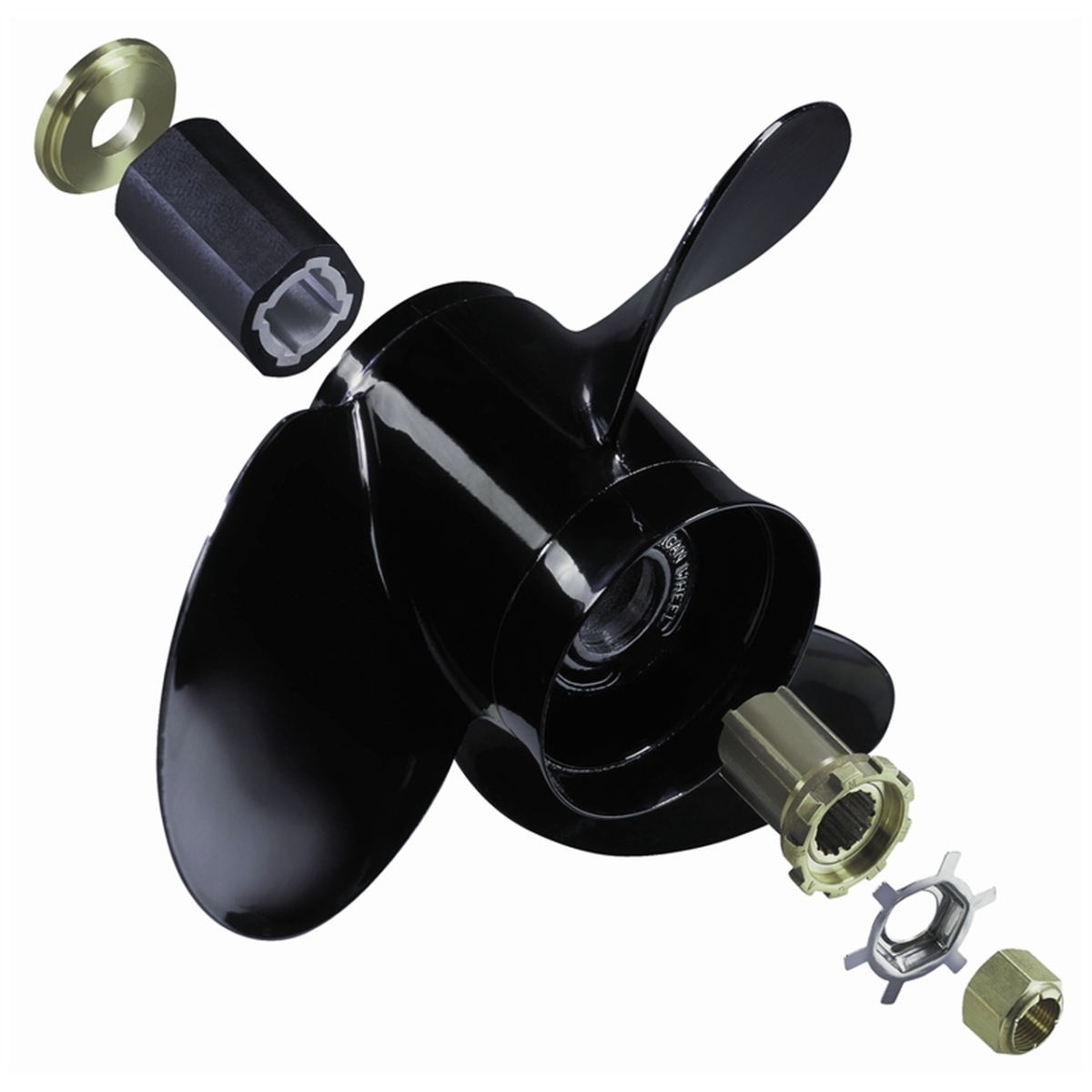 Vortex 3-Blade Prop, Exchangeable Hub / Aluminum, 11.75 dia x 15 RH