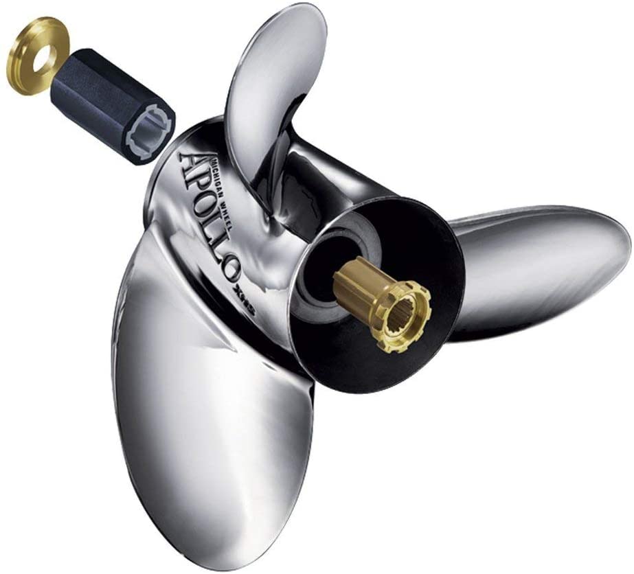 993205 14.25 in. Dia. 4 Blade Stainless Steel V6 Propeller