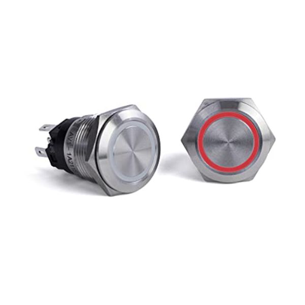 Sierra Push Button Switch, Red Halo | by West Marine