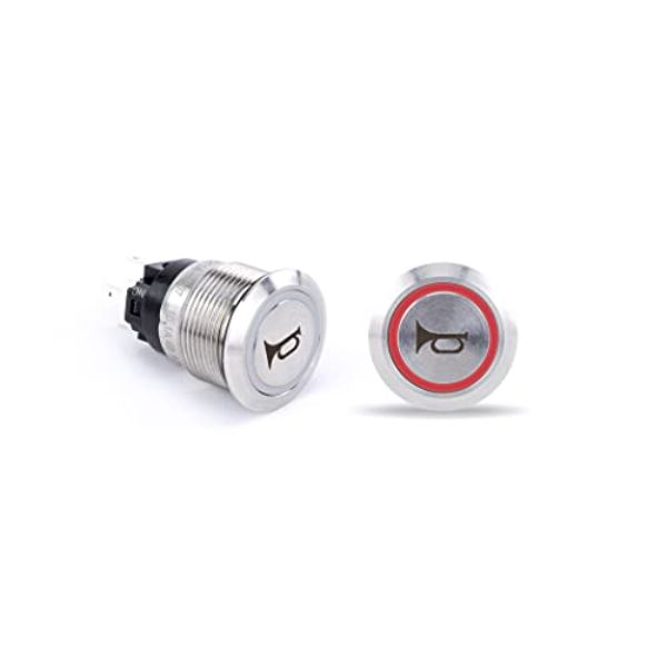 Sierra Push Button Horn Switch, Red Halo | by West Marine