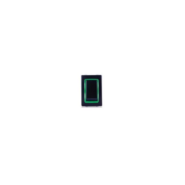 RK40660G DPST Rocker Switch - Green Halo - 12V DC - Illuminated Design