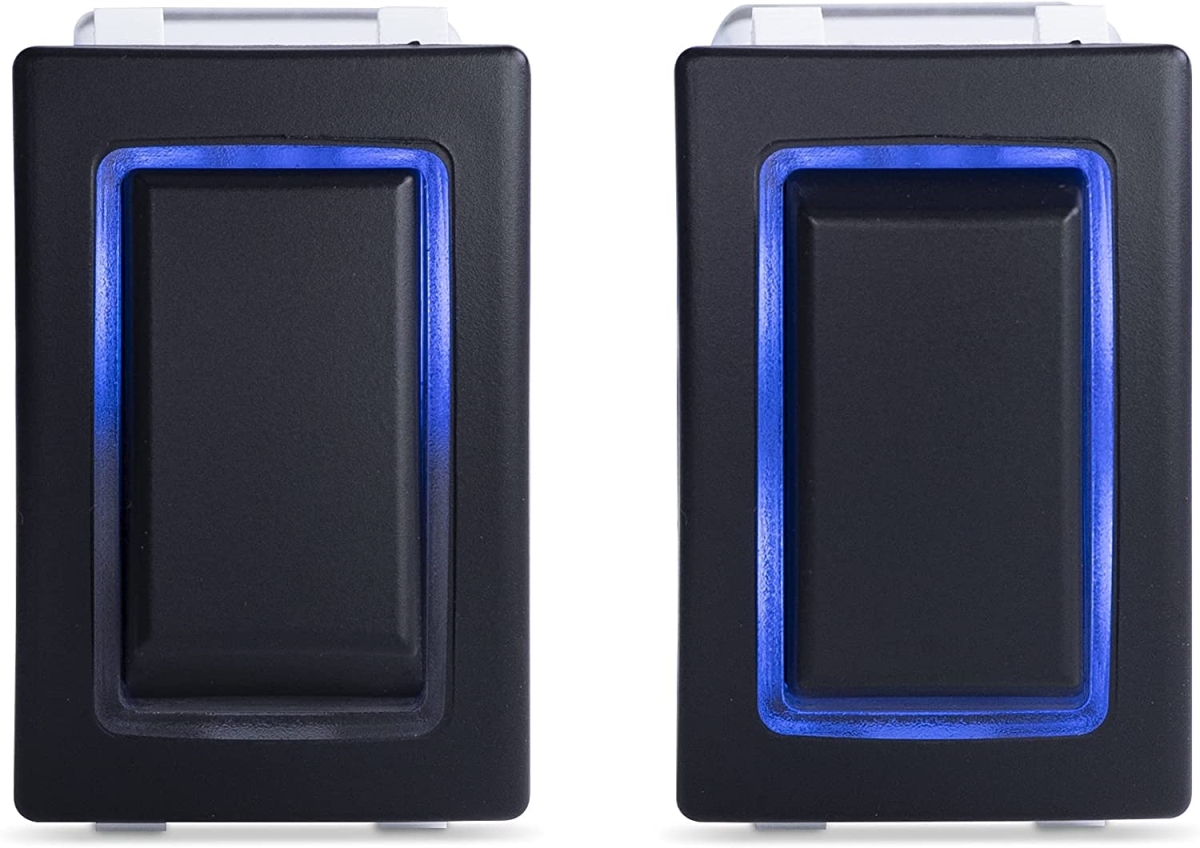 RK40680B Halo DPDT Blue Halo Rocker Switch