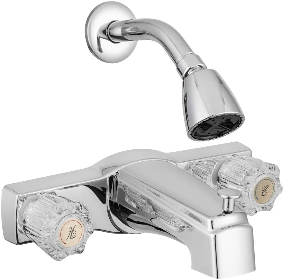 DFSA611ACP Economical Shower Faucet with Diverter & Shower Head, Chrome Polished -  DURA FAUCET, D6U-DFSA611ACP