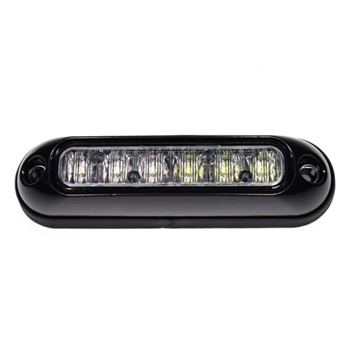 IONSMF Ion Series Surface Mount with LED Strobe Light, Amber & White Black