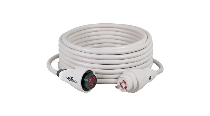 CS3050W 50 ft. 30A 125V EEL Shorepower Cordset, White
