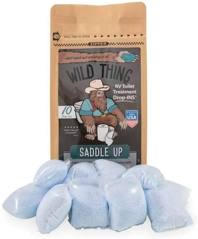 Picture of Camco 41473 Wild Thing RV Toilet Treatment Drop-Ins&#44; Saddle Up - 10 per Bag