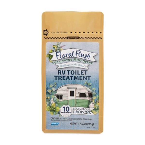 Picture of Camco 41492 Floral Flush RV Toilet Treatment - Eucalyptus Mint Drop-Ins