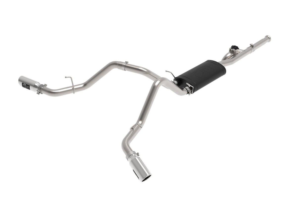 Stainless Steel, With Muffler, 3 Inch Pipe Diameter, Single Exhaust With Dual Exits, Side Exit