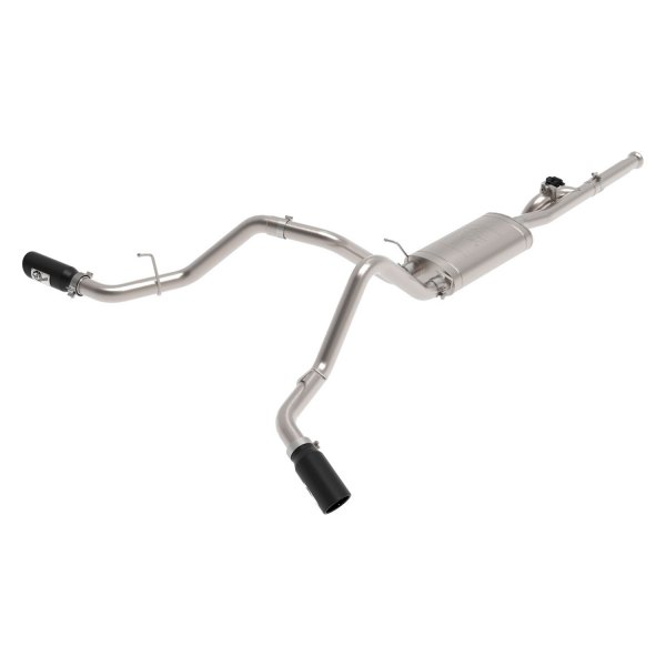 Stainless Steel, With Muffler, 3 Inch Pipe Diameter, Single Exhaust With Dual Exits, Side Exit