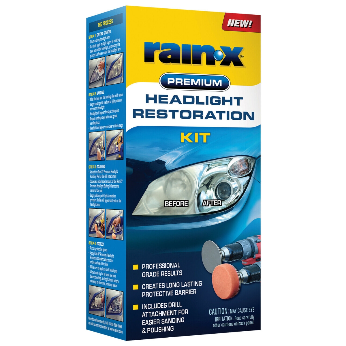 Rain X 610153 Premium Headlight Restoration Kit