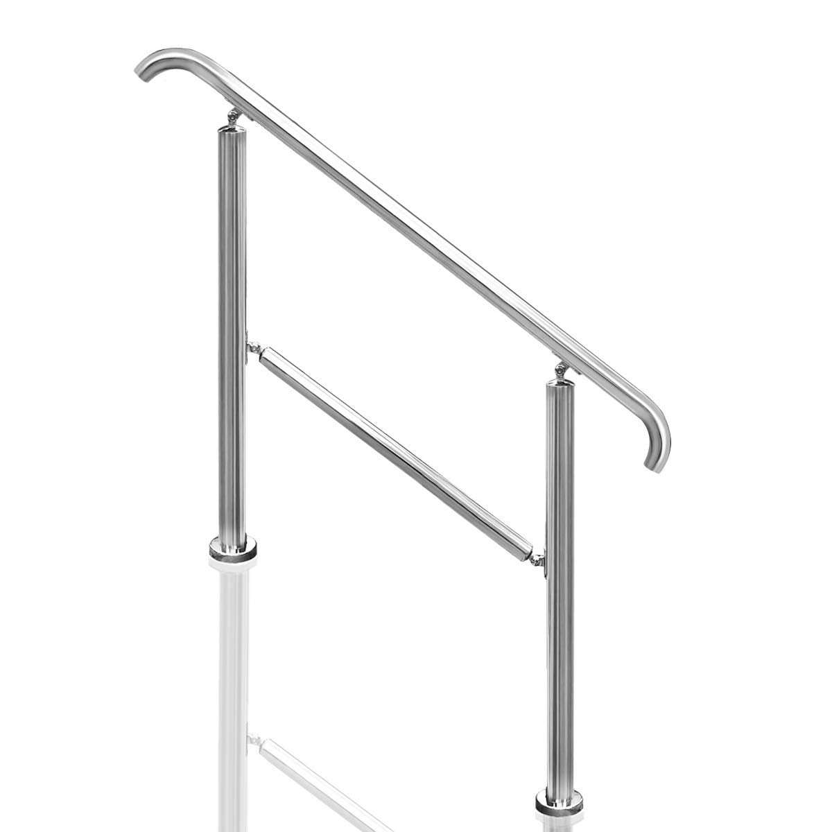STP214120H Gen2 Step Above Handrail, Silver