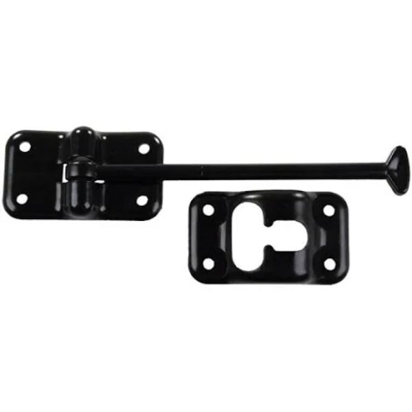013085BL 6 in. Plastic Door Holdback, Black