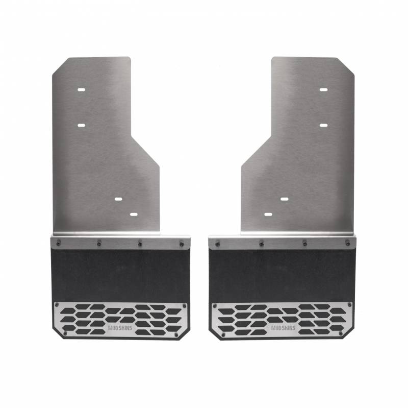 78402 Mud Skins Flaps  Brushed Stainless Steel
