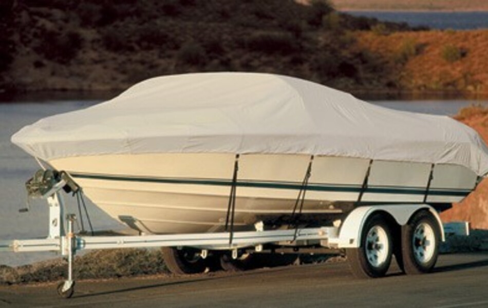 Taylor Made BoatGuard Universal-Fit Trailerable Boat Cover - Grey - V-Hull Runabout - 17' to 19'
