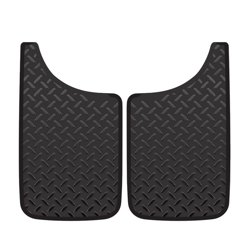 000548R01 11 x 19 in. Diamond Plate Flat Mud Guard, Black