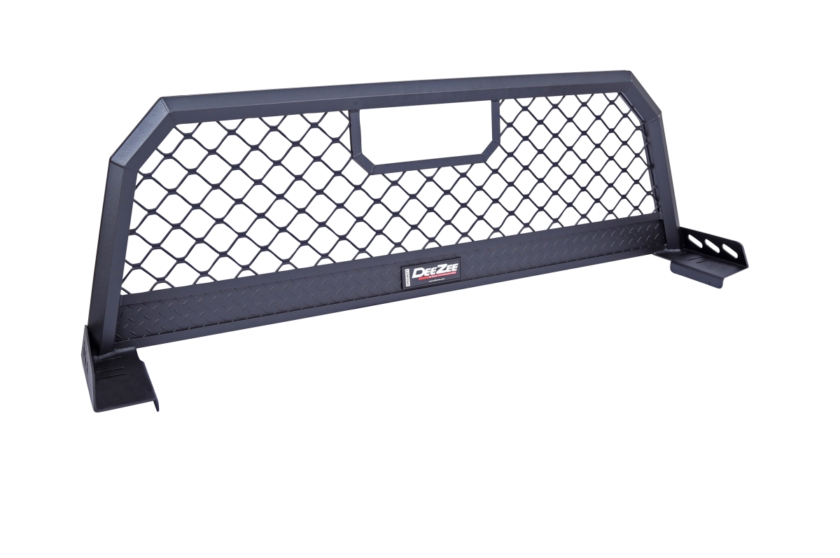 DZ95092TB Headache Rack & Mesh with Mounting Bracket, Textured Black Aluminium