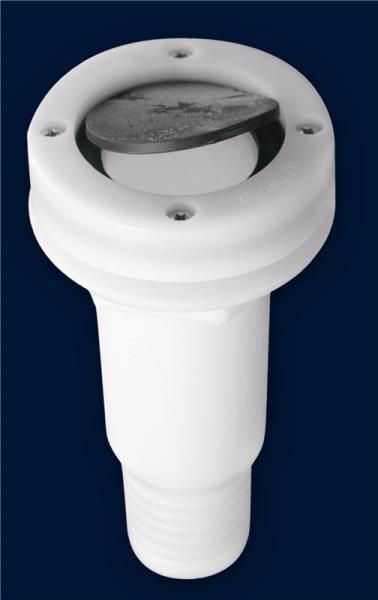 38811 1.5 in. Valve-Thru Connector, White