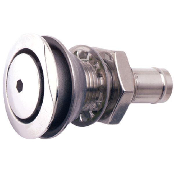 660313 Straight Vent Flush Fuel Vent, Stainless Steel