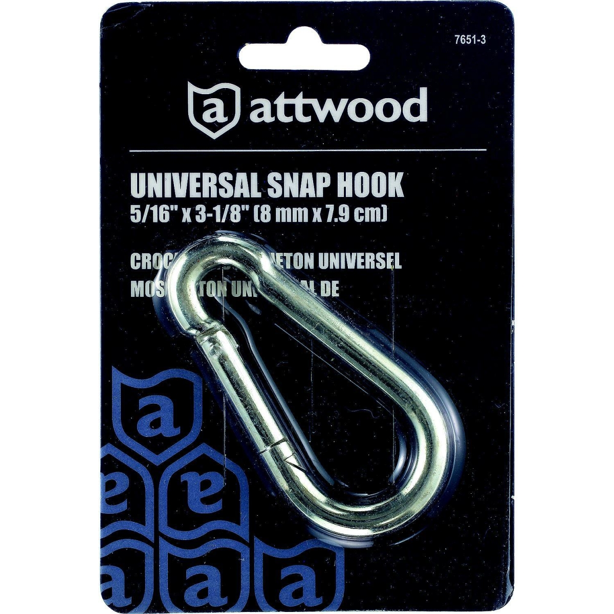 76513 3.3 in. Zinc Plated Steel Universal Snap Safety Hook