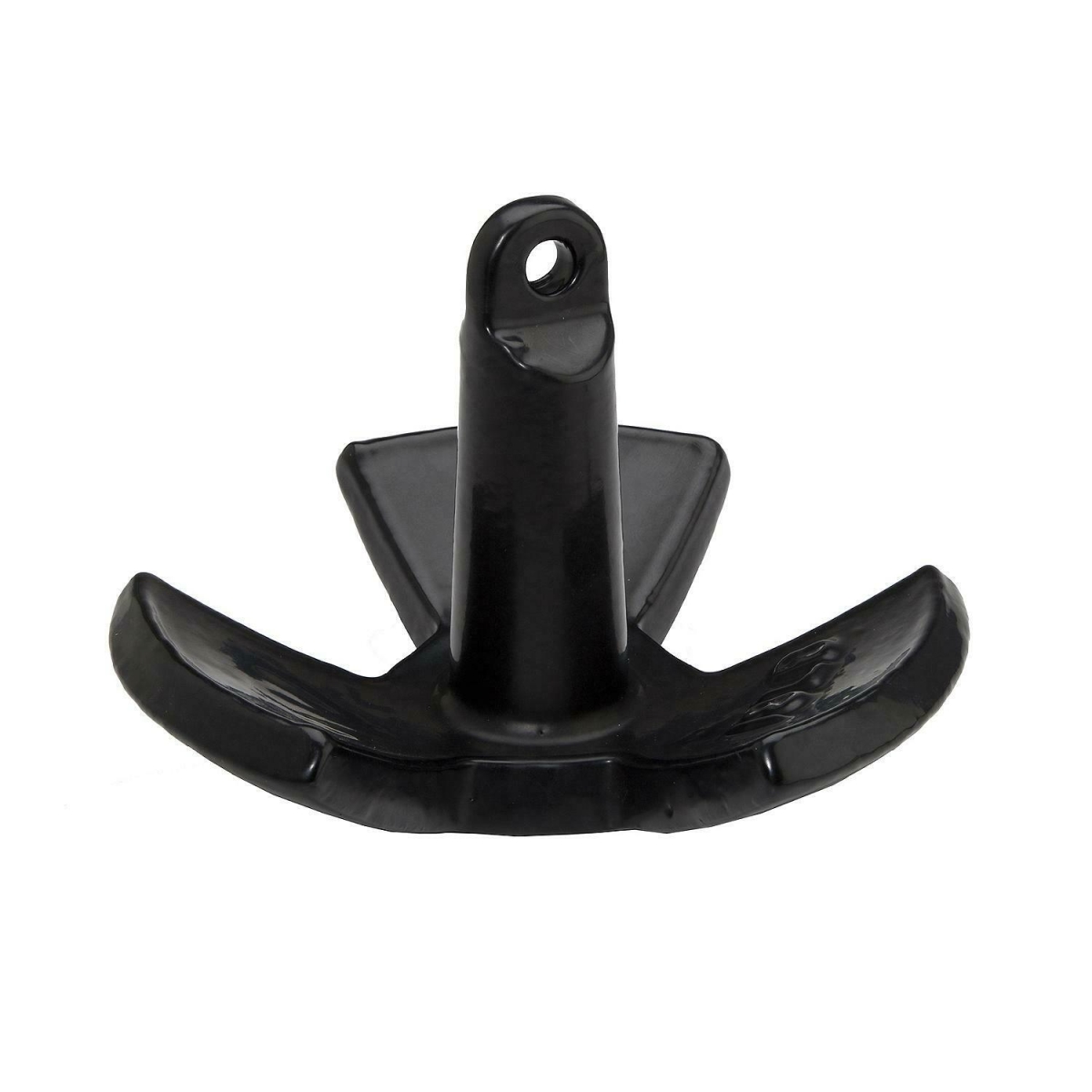 9943B1 No 15 Solid Cast Iron Mushroom Boat Anchor, Black