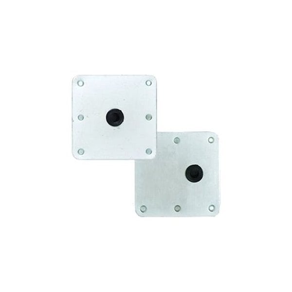 67729 7 x 7 in. Zinc Plated Steel Threaded Nylon Bushing Square Base for 0.75 in. D Post