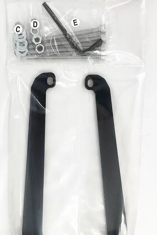 8009914 Front Brackets & Bolts for 2018 Jeep Wrangler JL, Black