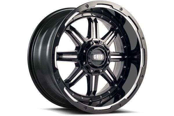 117955M151 17 x 19 in. Milled Wheel Rim, Gloss Black