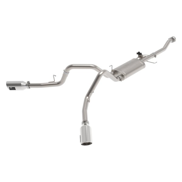 Stainless Steel, With Muffler, 3 Inch Pipe Diameter, Single Exhaust With Dual Exit, Side Exit