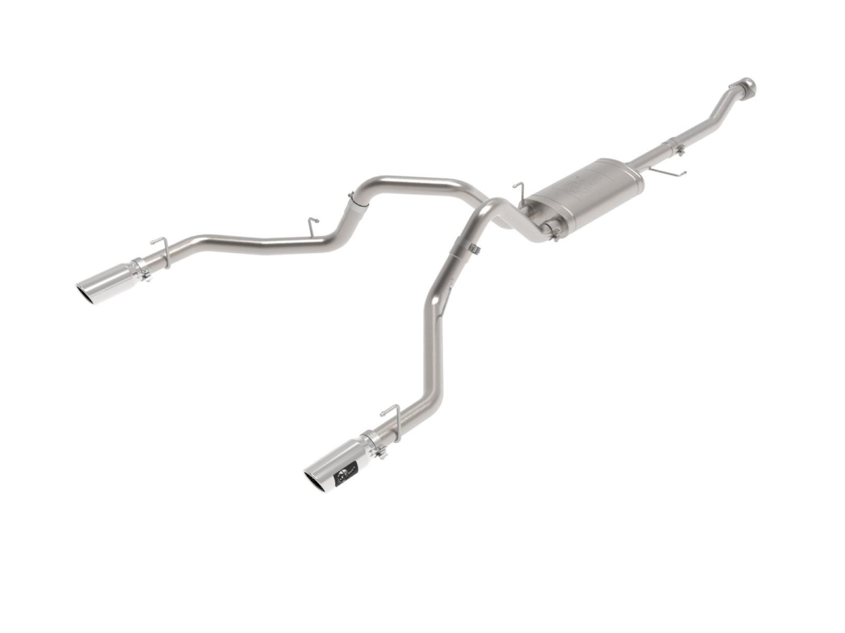 AFE 49-33127P 3 in. Vulcan Series 304 Stainless Steel Cat-Back Exhaust System for 2021-2022 FordF-150