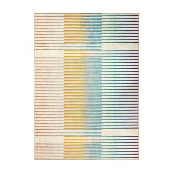 5 x 7 ft. My Magic Carpet Machine Washable Flux Striped Area Rug, Multi Color