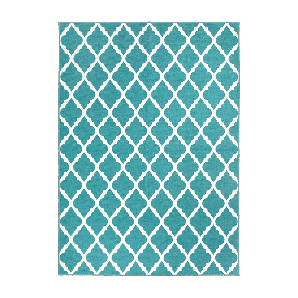 5 x 7 ft. Moroccan Trellis Rectangle Area Rug, Teal