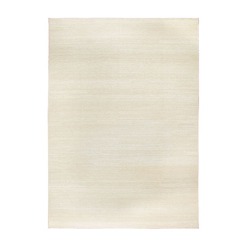 361445WEB 5 x 7 ft. My Magic Carpet Machine Washable Solid Area Rug, Solid Cream