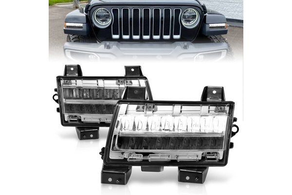 511086 Sequential Chrome LED Side Marker Lights for 2018-2021 Jeep Wrangler