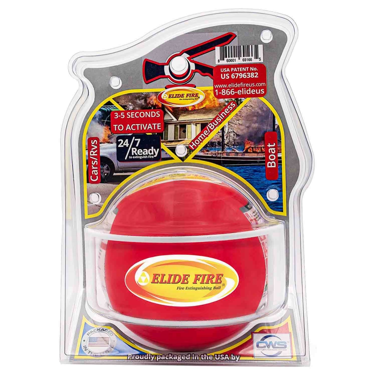 ELY6 6 in. Self Activating Ball Fire Extinguisher