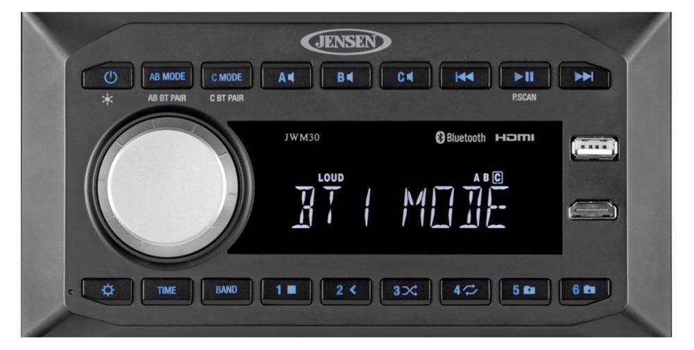 JWM30 AM, FM, USB & Dual Bluetooth Front HDMI Radio
