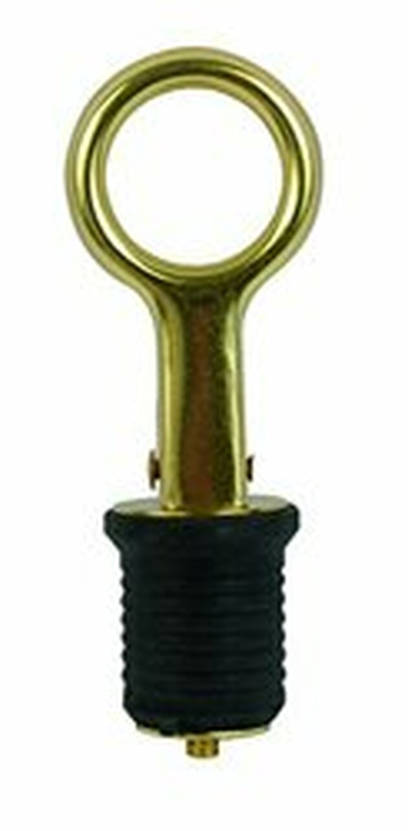 115913 1 in. Brass Plated Snap-Handle Drain Plug Card