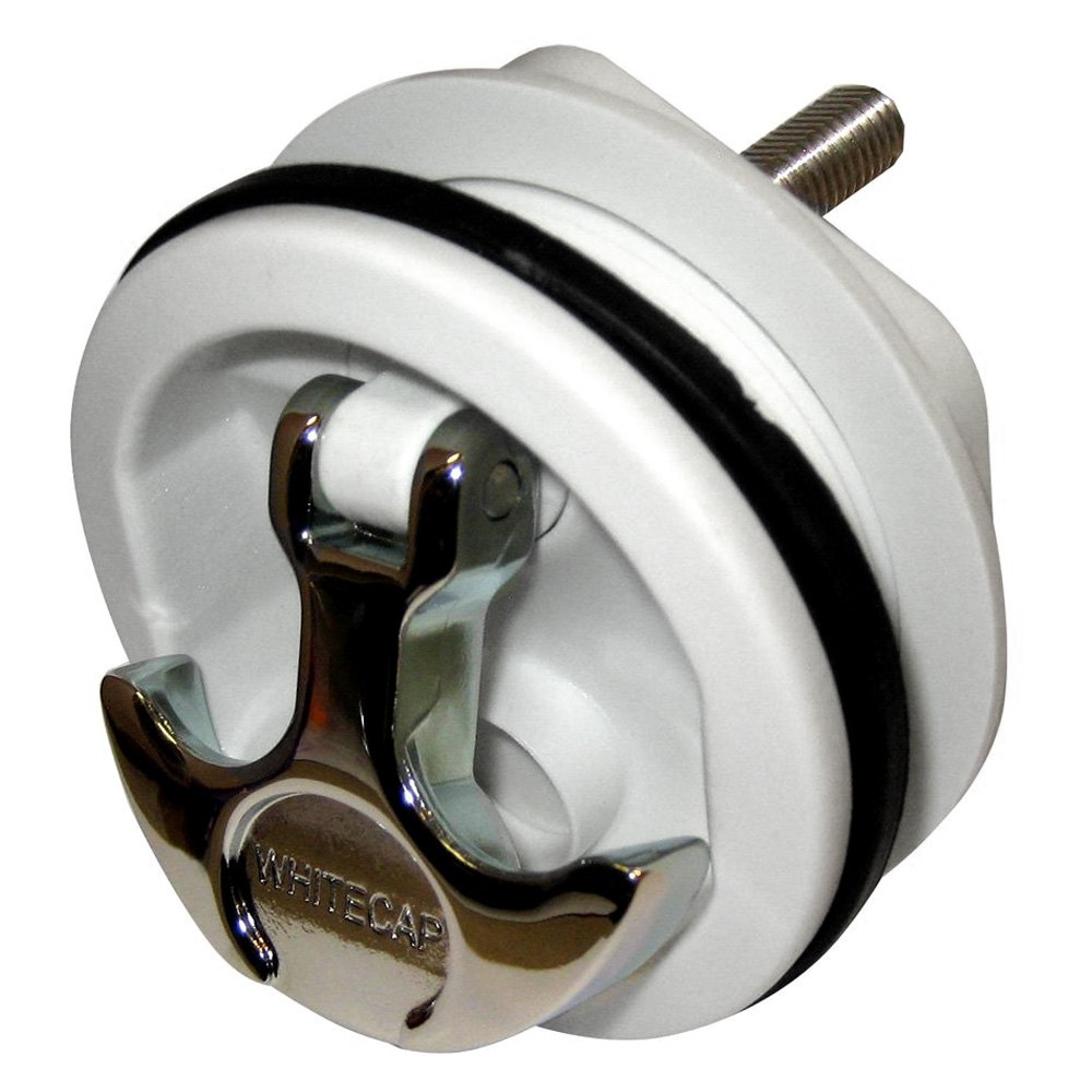 S0230WC Chrome T-Handle Hatch Latch, White