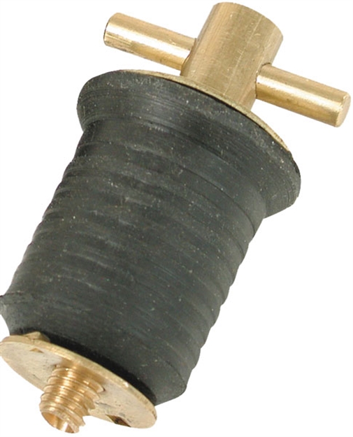 S0294C 1.25 in. Brass Twist Bailer Plug, Single Screw