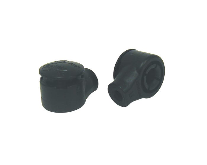 G1130C Plastic End Fitting with Snap Cap, Black