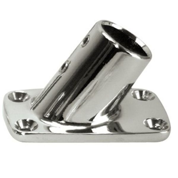 S1465C 0.87 in. 60 deg Chrome Plated Zamac Rectangle Base