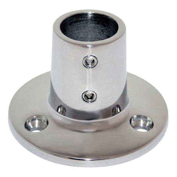 6139C 1 ft. 90 deg Round Base Stainless Steel Round Rail